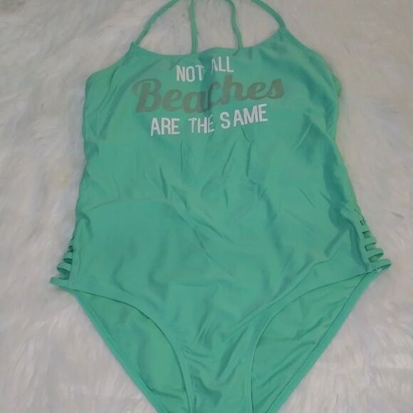 NoBoundaries  womens swin one piece sz M "Not All Beaches are the same" - Picture 9 of 9